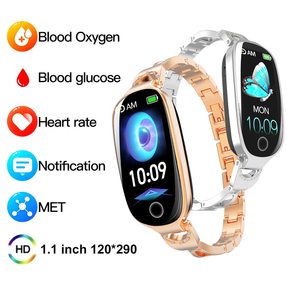 F81 Women's Bangle Watch Smart Watch Bluetooth-compatible Call Sleeping Monitor Sports Tracker