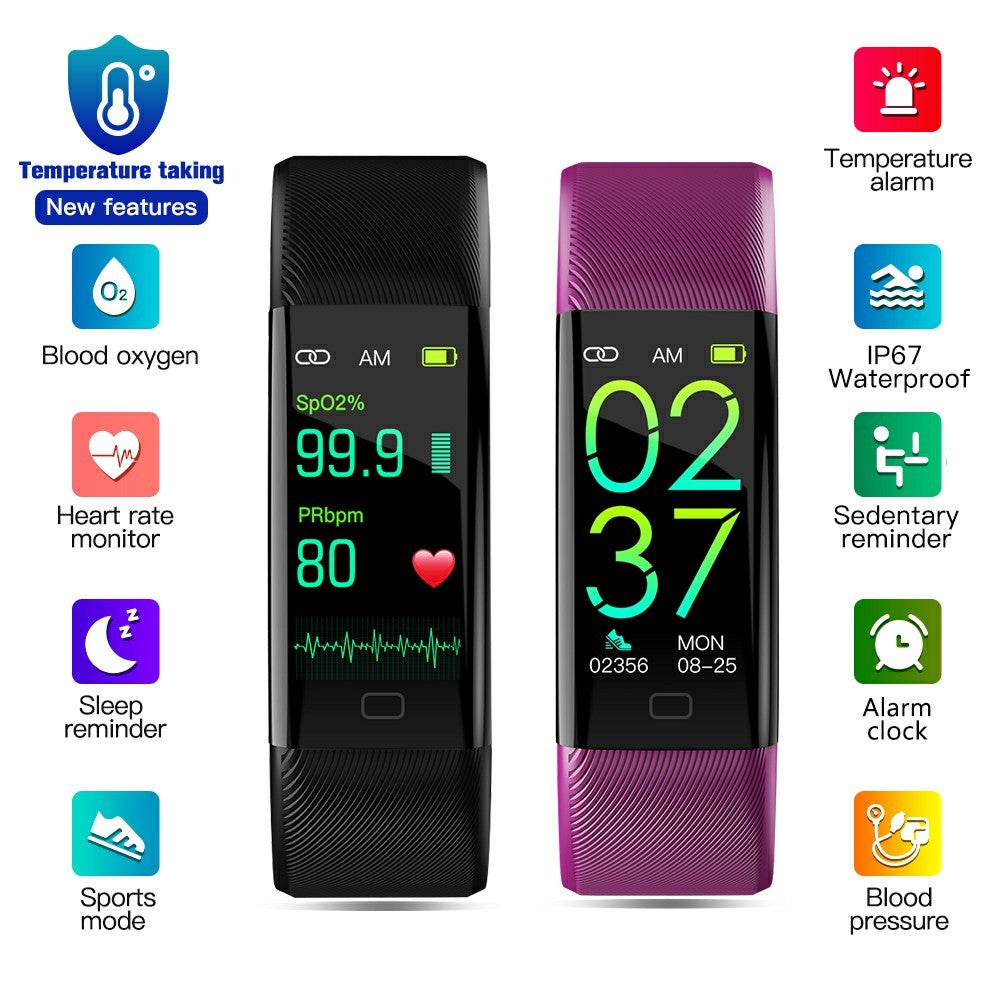 F07T Heart Rate Monitoring Smart Watch Waterproof Wrist Bracelet Fitness Tracker