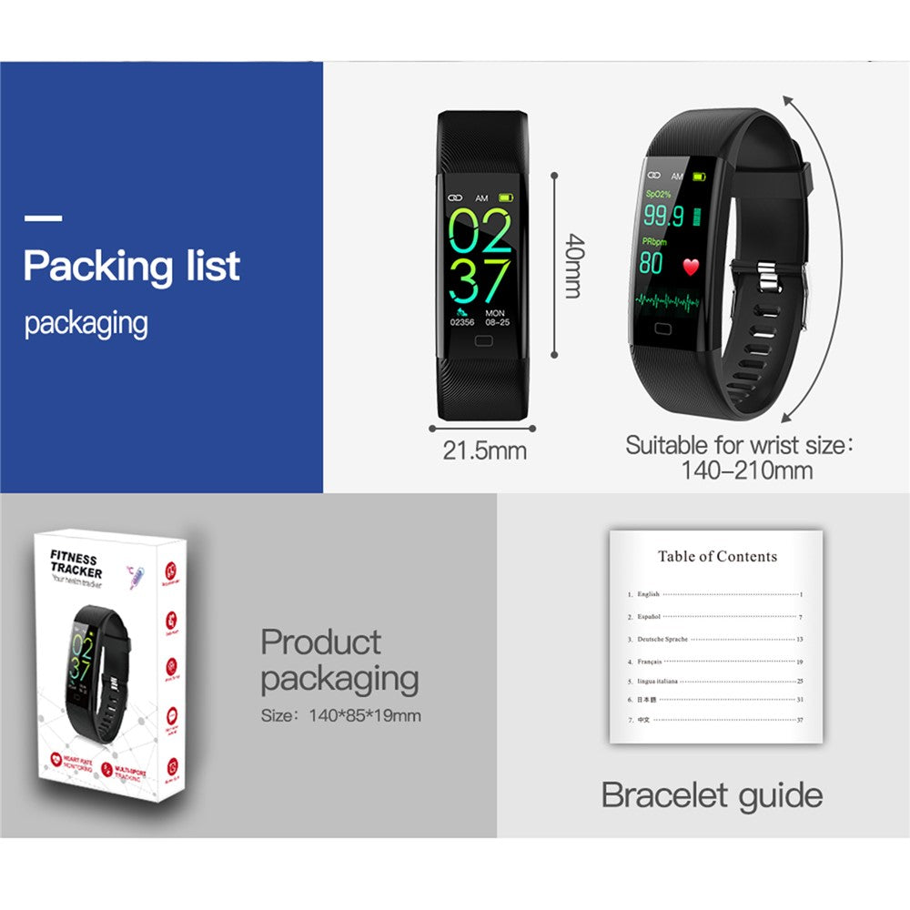 F07T Heart Rate Monitoring Smart Watch Waterproof Wrist Bracelet Fitness Tracker