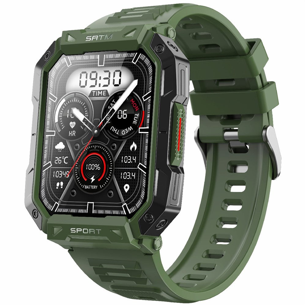 F307 Waterproof Rugged Smart Watch Bluetooth-compatible Call 2.1 inch Screen Sports Tracker Blood Sugar Monitor
