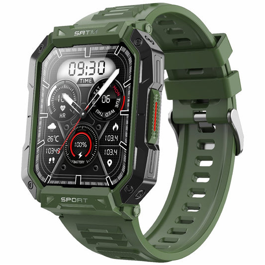 F307 Waterproof Rugged Smart Watch Bluetooth-compatible Call 2.1 inch Screen Sports Tracker Blood Sugar Monitor