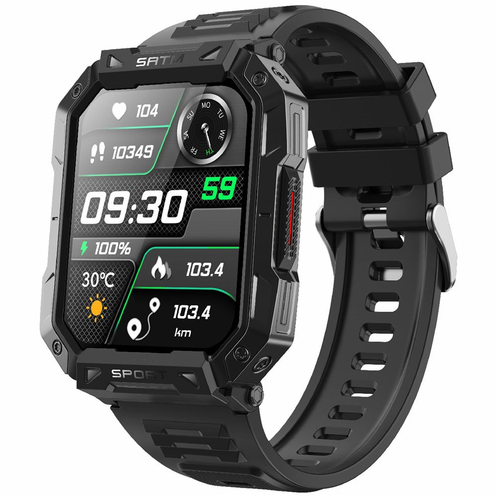 F307 Waterproof Rugged Smart Watch Bluetooth-compatible Call 2.1 inch Screen Sports Tracker Blood Sugar Monitor