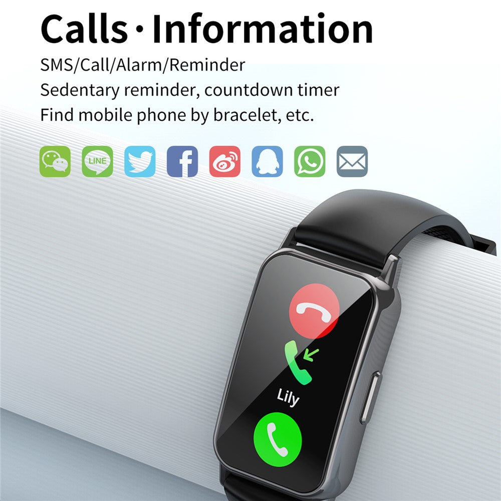 CY22 Silicone Strap 1.47-inch Curved Screen Smart Watch Sleep Health Monitoring Metal Case Smart Bracelet