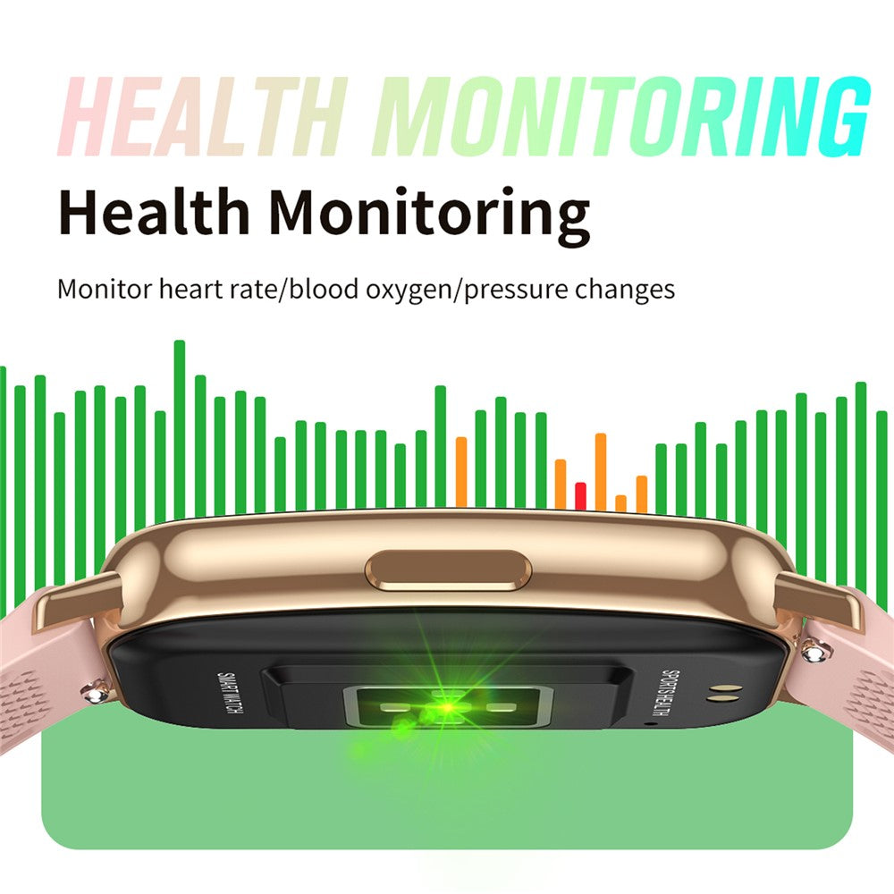CY22 Silicone Strap 1.47-inch Curved Screen Smart Watch Sleep Health Monitoring Metal Case Smart Bracelet