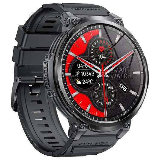 K66 1.85-inch IPS Screen Heart Rate Monitor Bluetooth-compatible Calling Sports Smart Watch with Flashlight