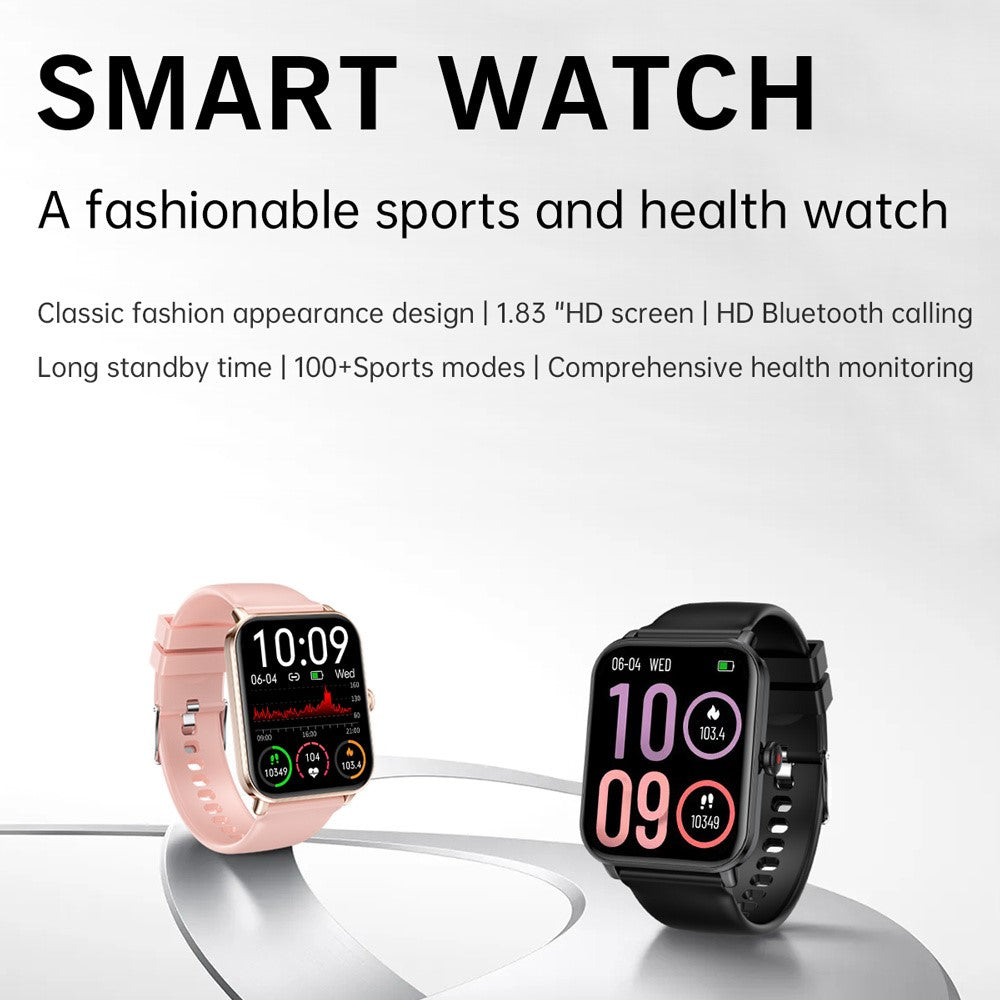 NY39 1.83-inch Smart Watch Bluetooth-compatible Calling Sleep Heart Rate Health Monitoring Waterproof Sport Watch