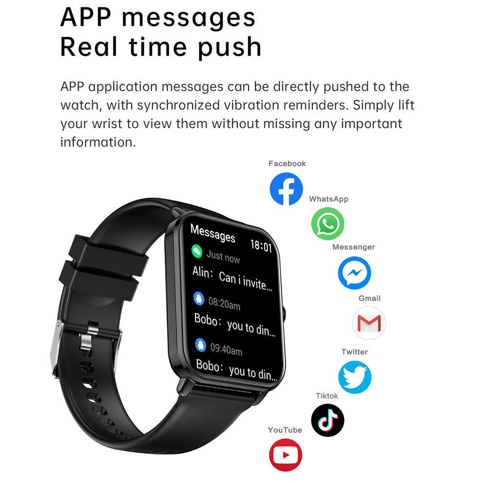 NY39 1.83-inch Smart Watch Bluetooth-compatible Calling Sleep Heart Rate Health Monitoring Waterproof Sport Watch
