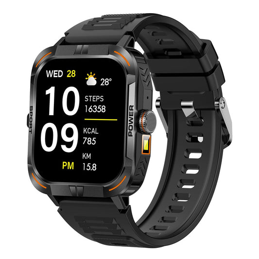 ZW69 AMOLED Screen Smart Watch Dafit App Health Monitor Waterproof Sports Watch with Flashlight