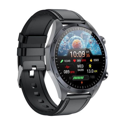 TK29 Leather Strap AMOLED Screen Smart Watch Sleep Health Monitoring Sports Watch