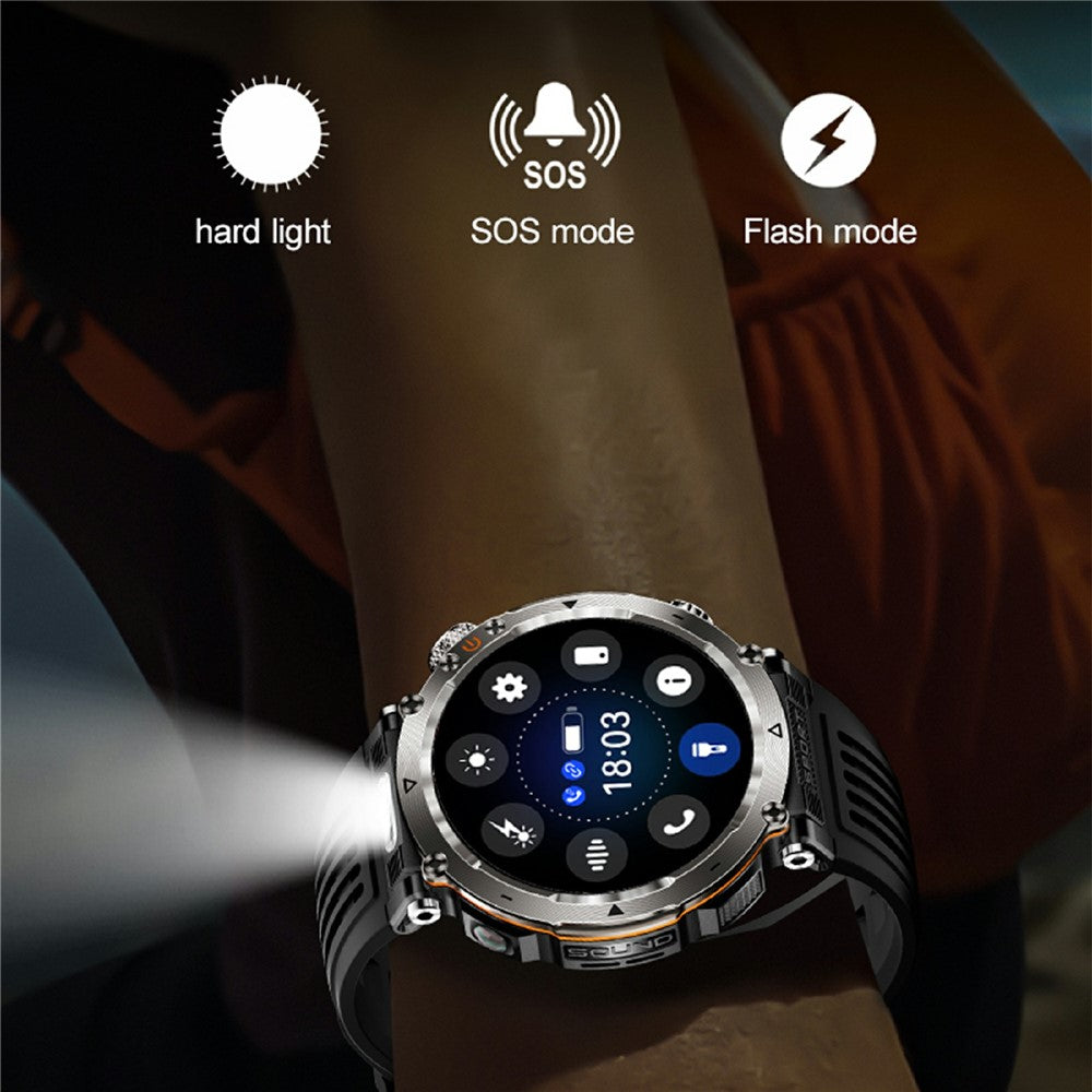 HT30 Silicone Strap 1.7-inch Smart Watch Health Monitoring Compass Sports Watch