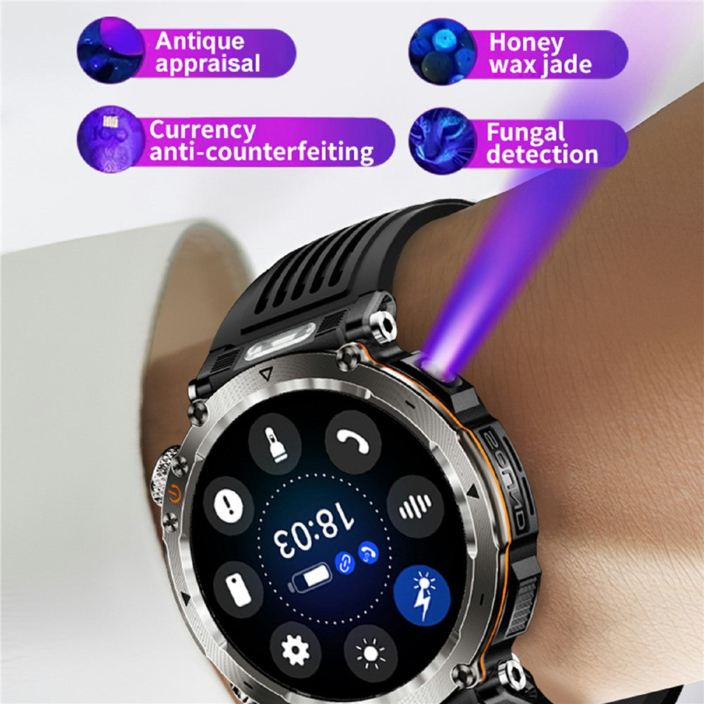 HT30 Silicone Strap 1.7-inch Smart Watch Health Monitoring Compass Sports Watch