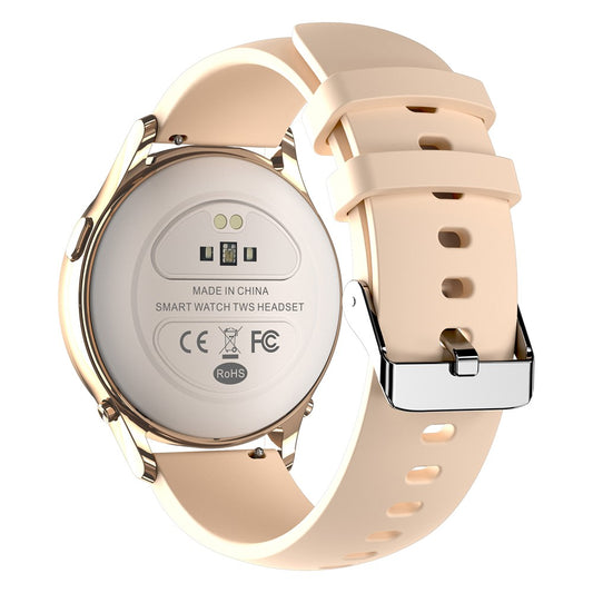 X17 Women TWS Earphones Smart Watch 2 in 1 Bluetooth-compatible Call Music Heart Rate Monitoring Watch