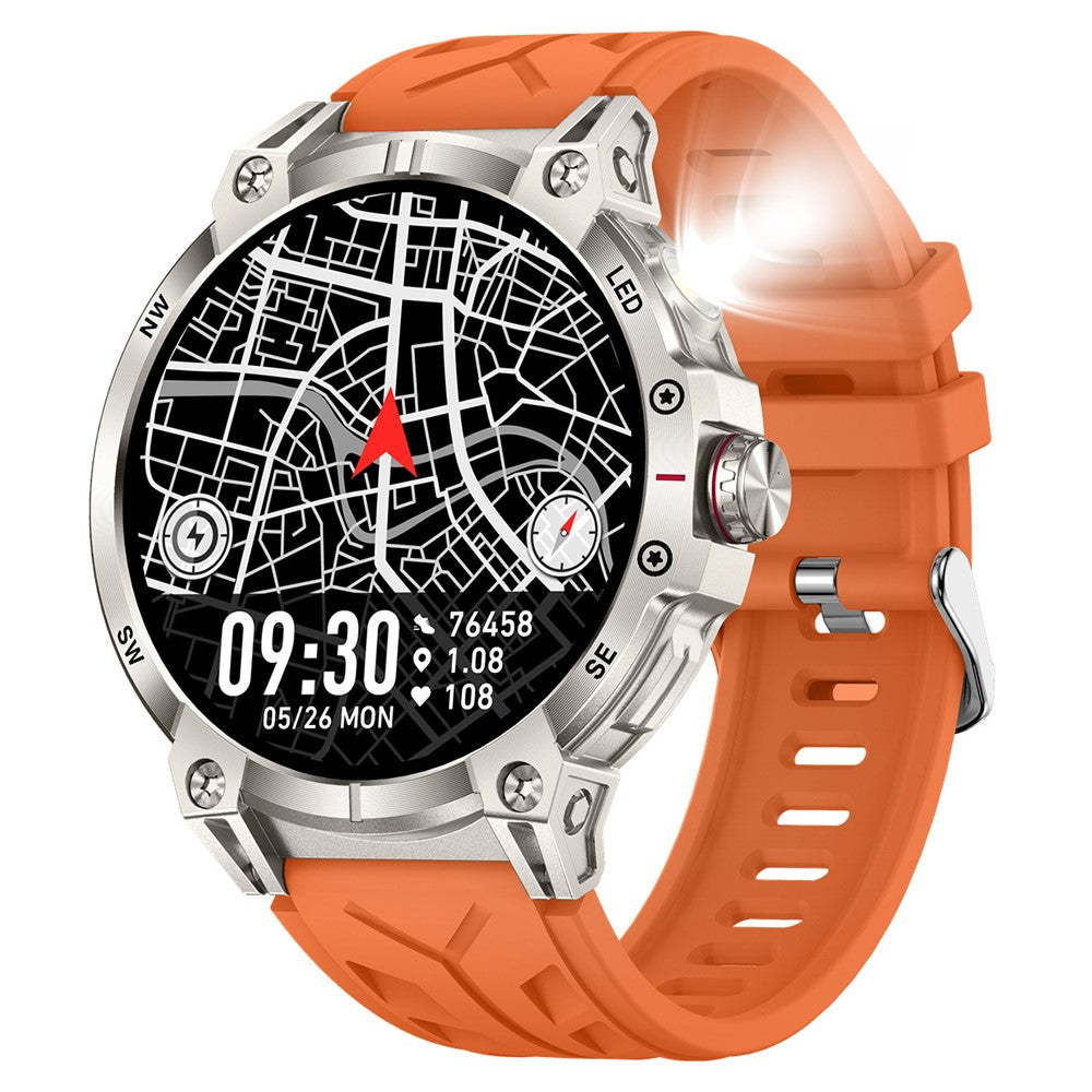 KC89 1.85-inch Outdoor Smart Watch with Compass and Flashlight Health Monitoring Wrist Watch
