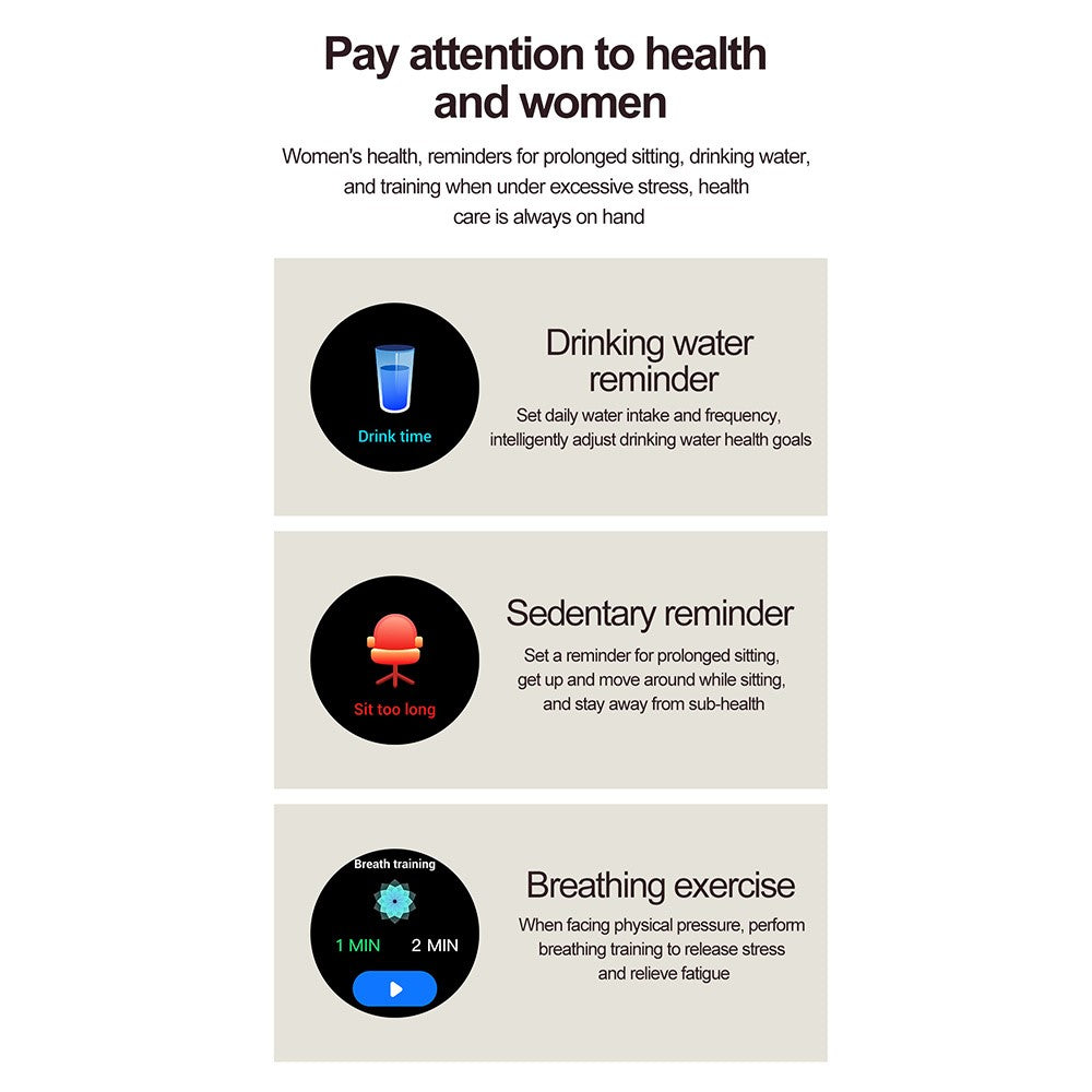 HK88 1.19-inch Heart Rate Monitor NFC Smart Watch Menstrual Cycle Tracker for Women, Silicone Strap