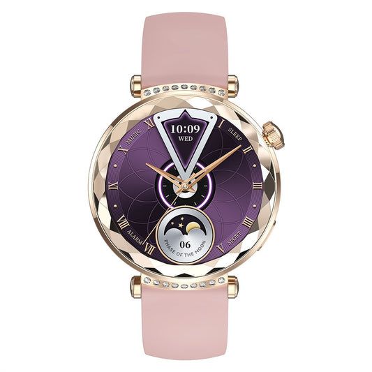 HK88 1.19-inch Heart Rate Monitor NFC Smart Watch Menstrual Cycle Tracker for Women, Silicone Strap