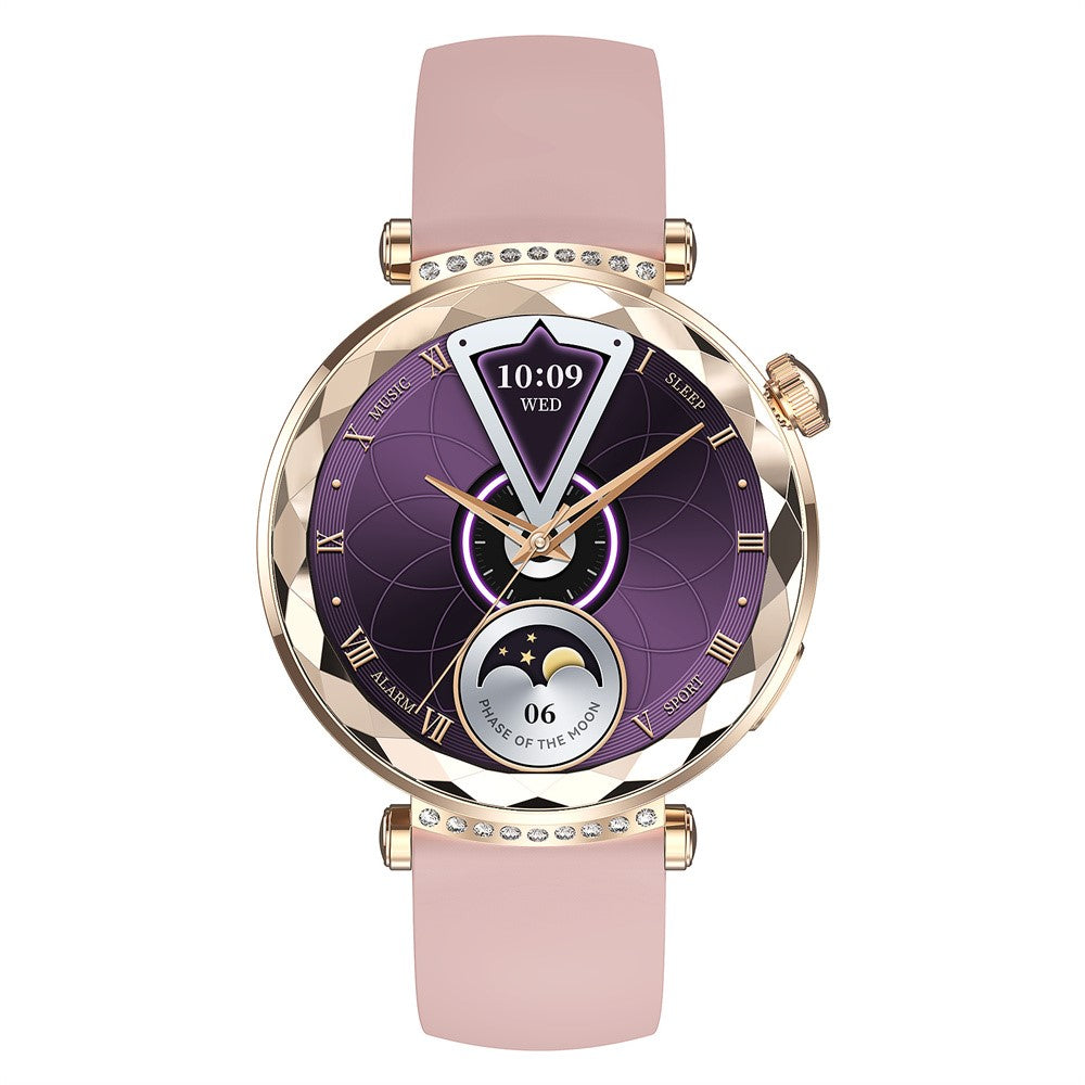 HK88 1.19-inch Heart Rate Monitor NFC Smart Watch Menstrual Cycle Tracker for Women, Silicone Strap