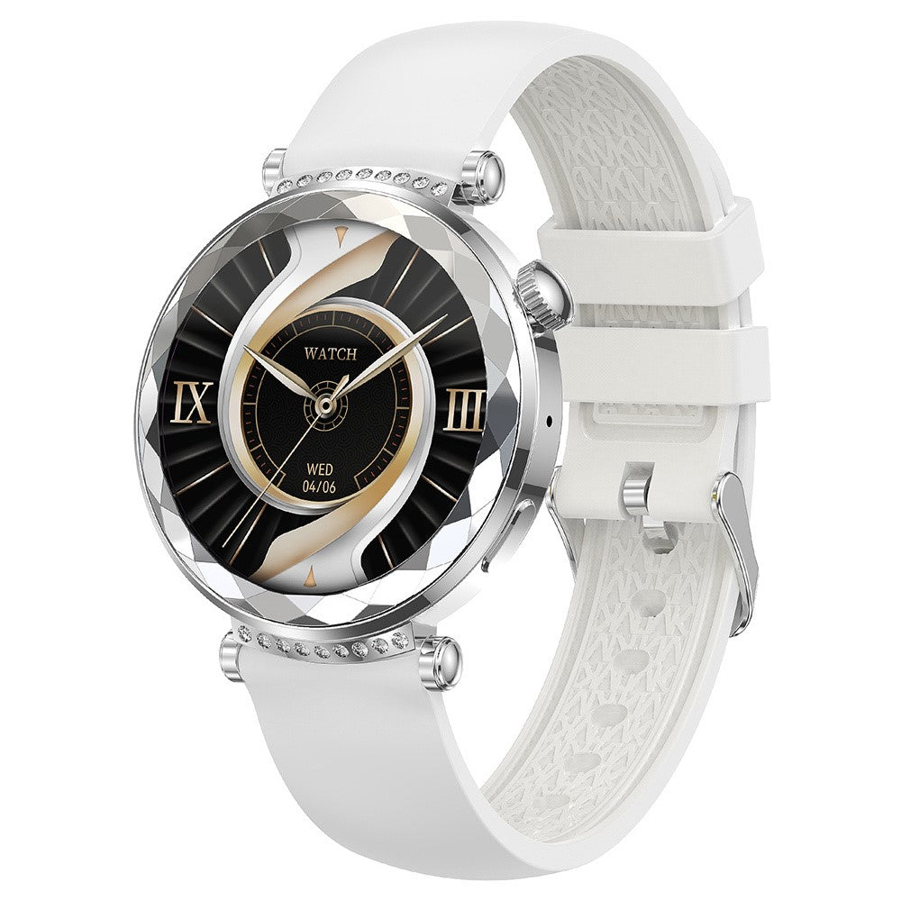 HK88 1.19-inch Heart Rate Monitor NFC Smart Watch Menstrual Cycle Tracker for Women, Silicone Strap