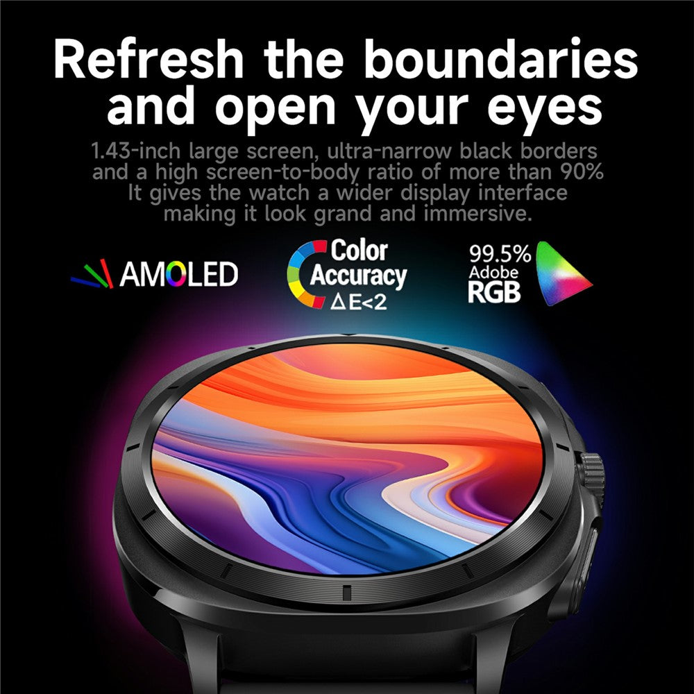 ET492 Smart Watch Bluetooth-compatible Call Body ECG Health Monitor Smartwatch, Silicone Strap