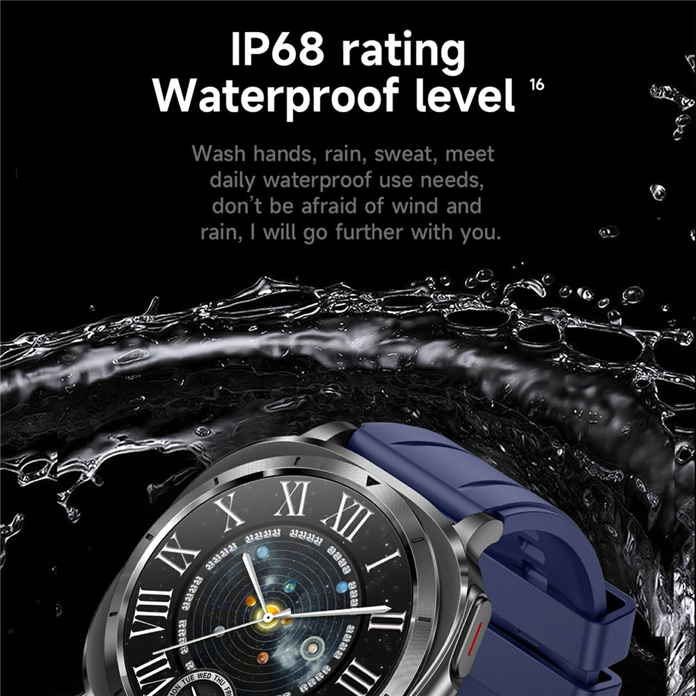 ET492 Smart Watch Bluetooth-compatible Call Body ECG Health Monitor Smartwatch, Silicone Strap