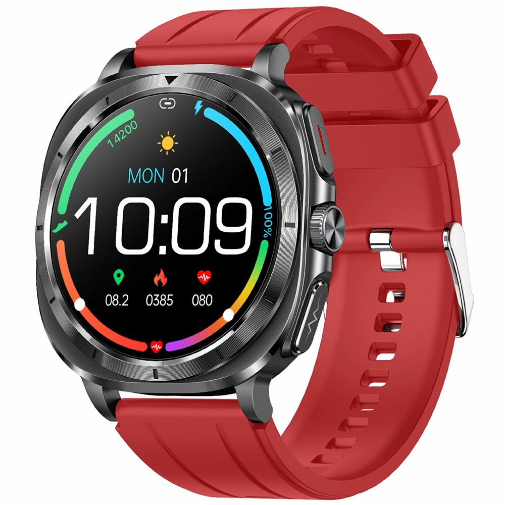 ET492 Smart Watch Bluetooth-compatible Call Body ECG Health Monitor Smartwatch, Silicone Strap