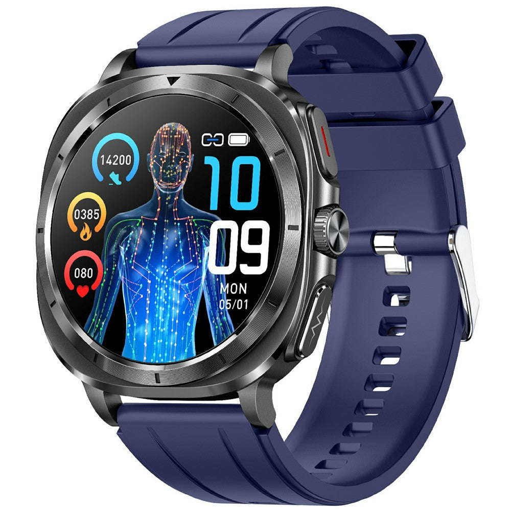 ET492 Smart Watch Bluetooth-compatible Call Body ECG Health Monitor Smartwatch, Silicone Strap