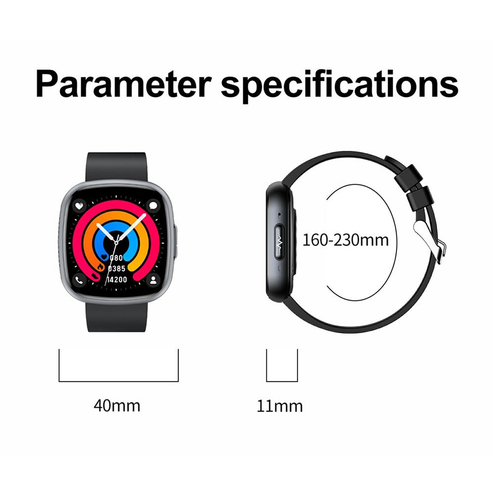 ET593 ECG Bluetooth-compatible Call Sports Watch Body Temperature Health Monitoring Smart Watch