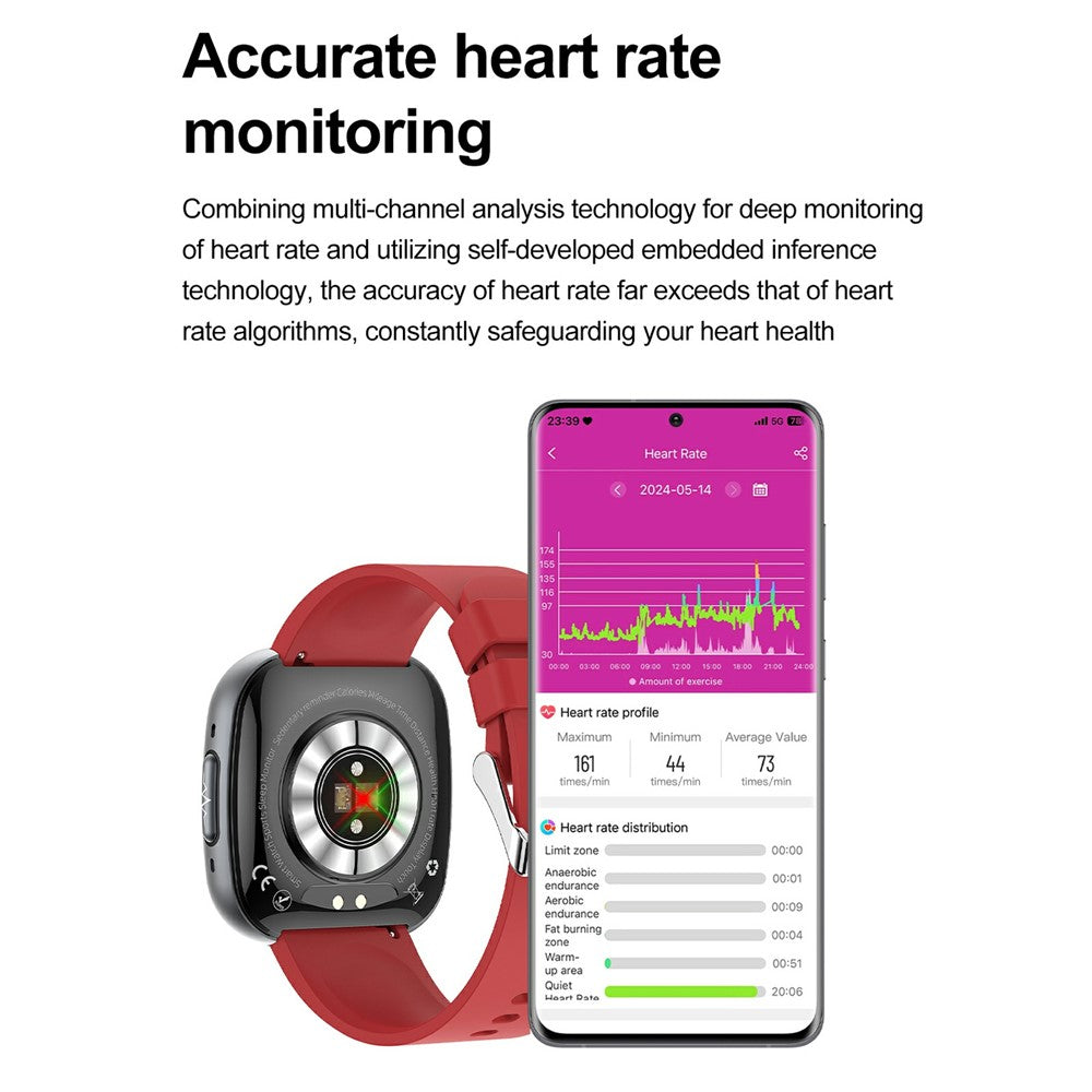 ET593 ECG Bluetooth-compatible Call Sports Watch Body Temperature Health Monitoring Smart Watch
