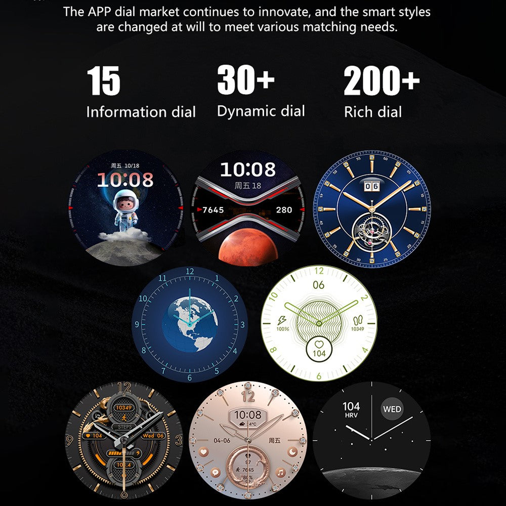 HX16 1.5 Inch Bluetooth-compatible Call Smart Watch Health Monitor Fitness Tracker Wrist Watch