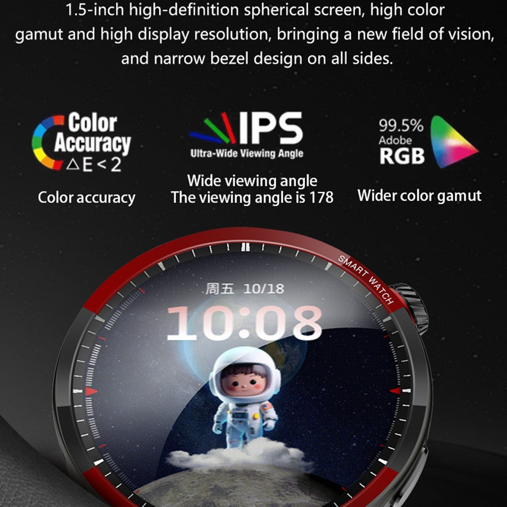 HX16 1.5 Inch Bluetooth-compatible Call Smart Watch Health Monitor Fitness Tracker Wrist Watch