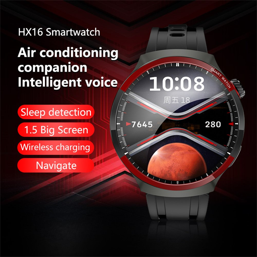 HX16 1.5 Inch Bluetooth-compatible Call Smart Watch Health Monitor Fitness Tracker Wrist Watch