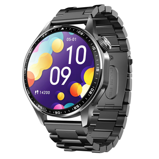 F61 1.55 Inch Round Screen Sports Smart Watch SOS Alarm Heart Rate Blood Oxygen Monitor with 3 Beads Strap