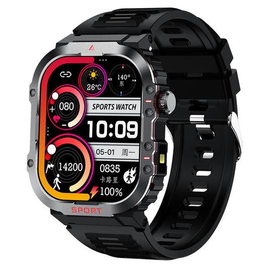 G45 1ATM Waterproof 2.01 Inch Outdoor Sports Bluetooth-compatible Call Smart Watch with Compass and Flashlight