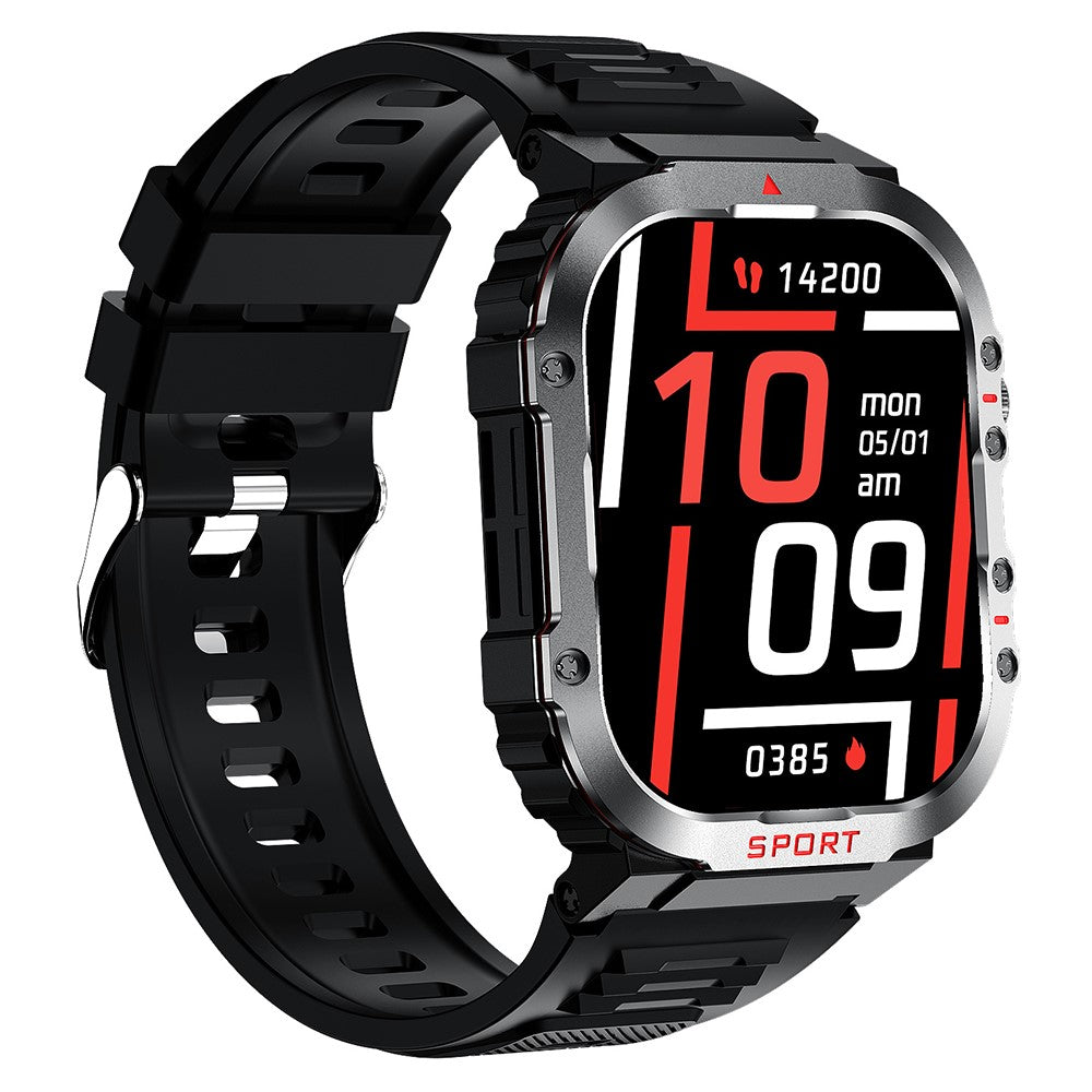 G45 1ATM Waterproof 2.01 Inch Outdoor Sports Bluetooth-compatible Call Smart Watch with Compass and Flashlight