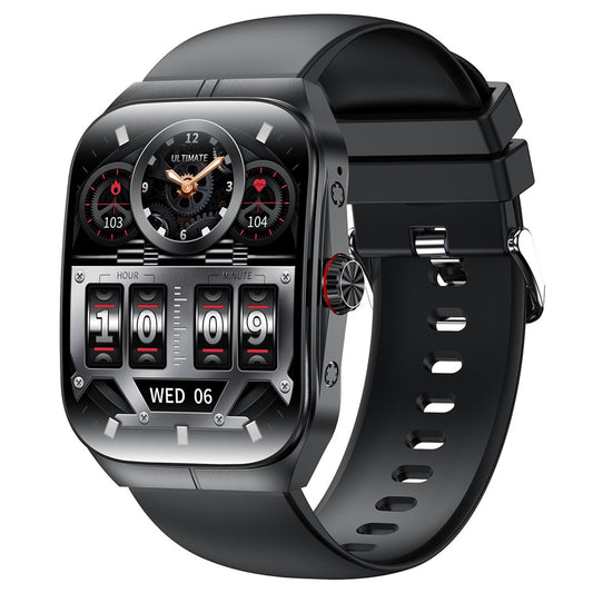 HK80 Smart Watch AMOLED Curved Screen Bluetooth-compatible Call Health Monitor NFC Waterproof Fitness Tracker Watch