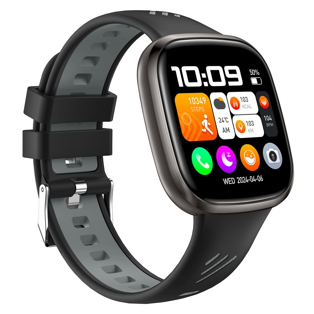 HT31 1.72 Inch IPS Screen Bluetooth-compatible Calling Smart Watch Health Monitor with UV Flashlight