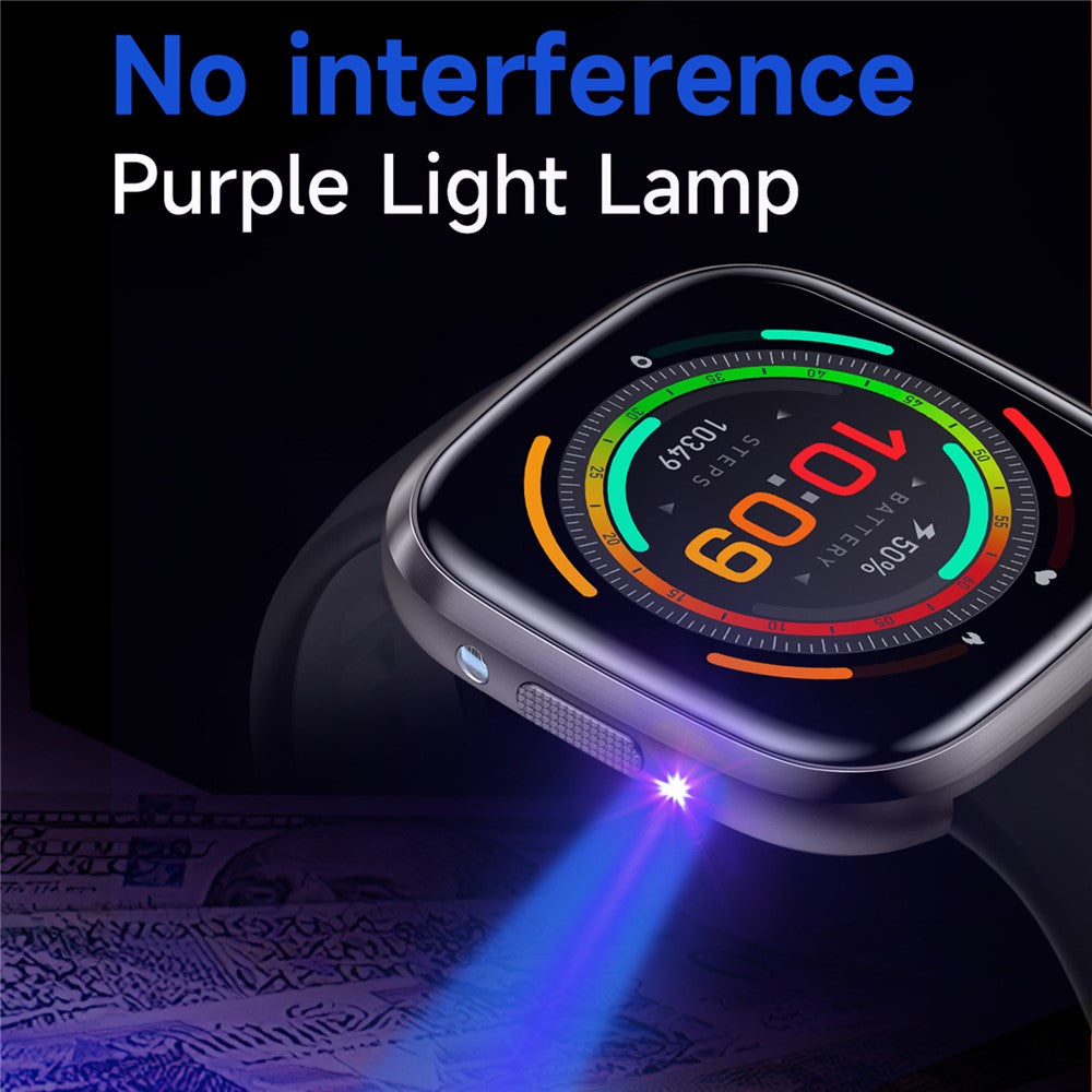 HT31 1.72 Inch IPS Screen Bluetooth-compatible Calling Smart Watch Health Monitor with UV Flashlight