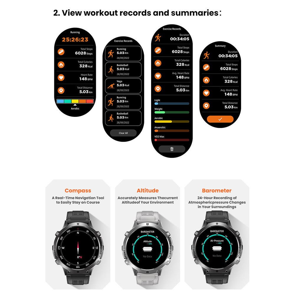 X3 Smart Watch Bluetooth-compatible Calling Heart Rate Blood Pressure Blood Oxygen Monitoring HD Large Screen Sport Watch