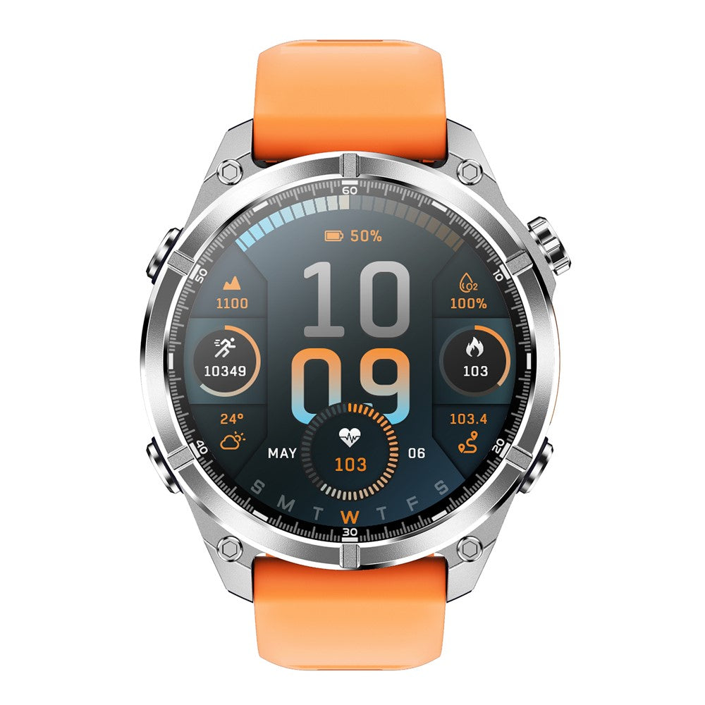 HD300 Silicone Strap Smart Watch Bluetooth-compatible Call Wireless Charging Heart Rate Blood Pressure 3ATM Waterproof Watch