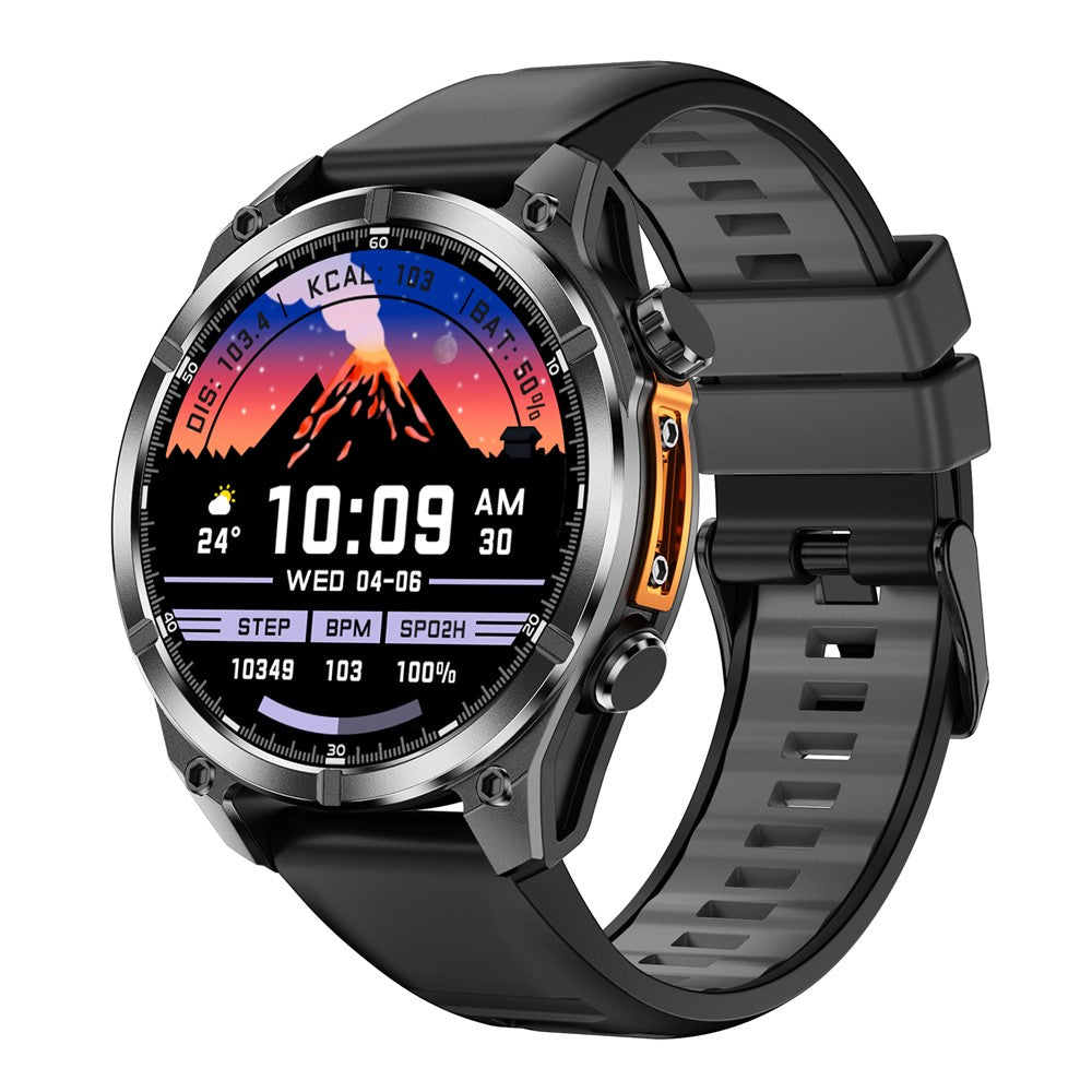 HD300 Silicone Strap Smart Watch Bluetooth-compatible Call Wireless Charging Heart Rate Blood Pressure 3ATM Waterproof Watch