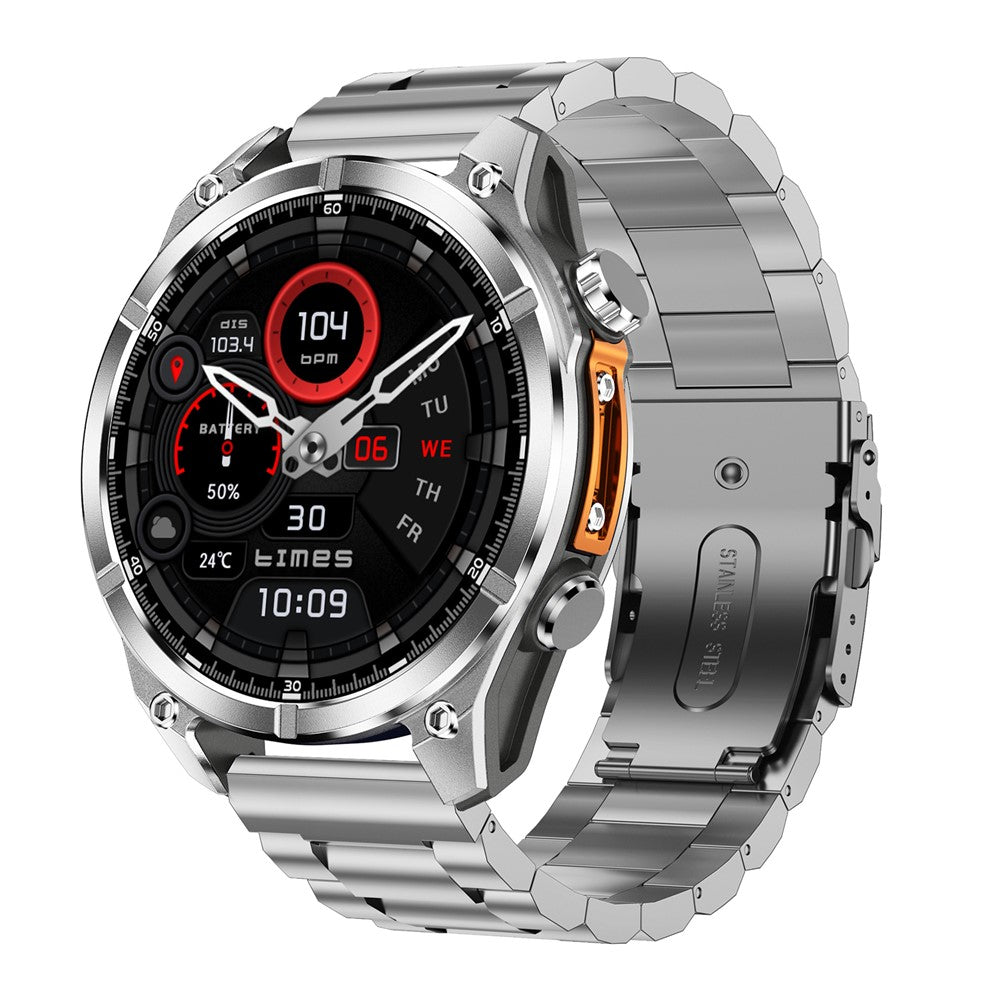 HD300 Smart Watch Bluetooth-compatible Call Wireless Charging Heart Rate Blood Pressure SpO2 3ATM Waterproof Watch with Dual Strap