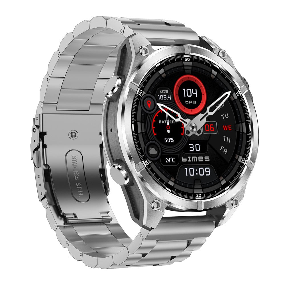 HD300 Smart Watch Bluetooth-compatible Call Wireless Charging Heart Rate Blood Pressure SpO2 3ATM Waterproof Watch with Dual Strap