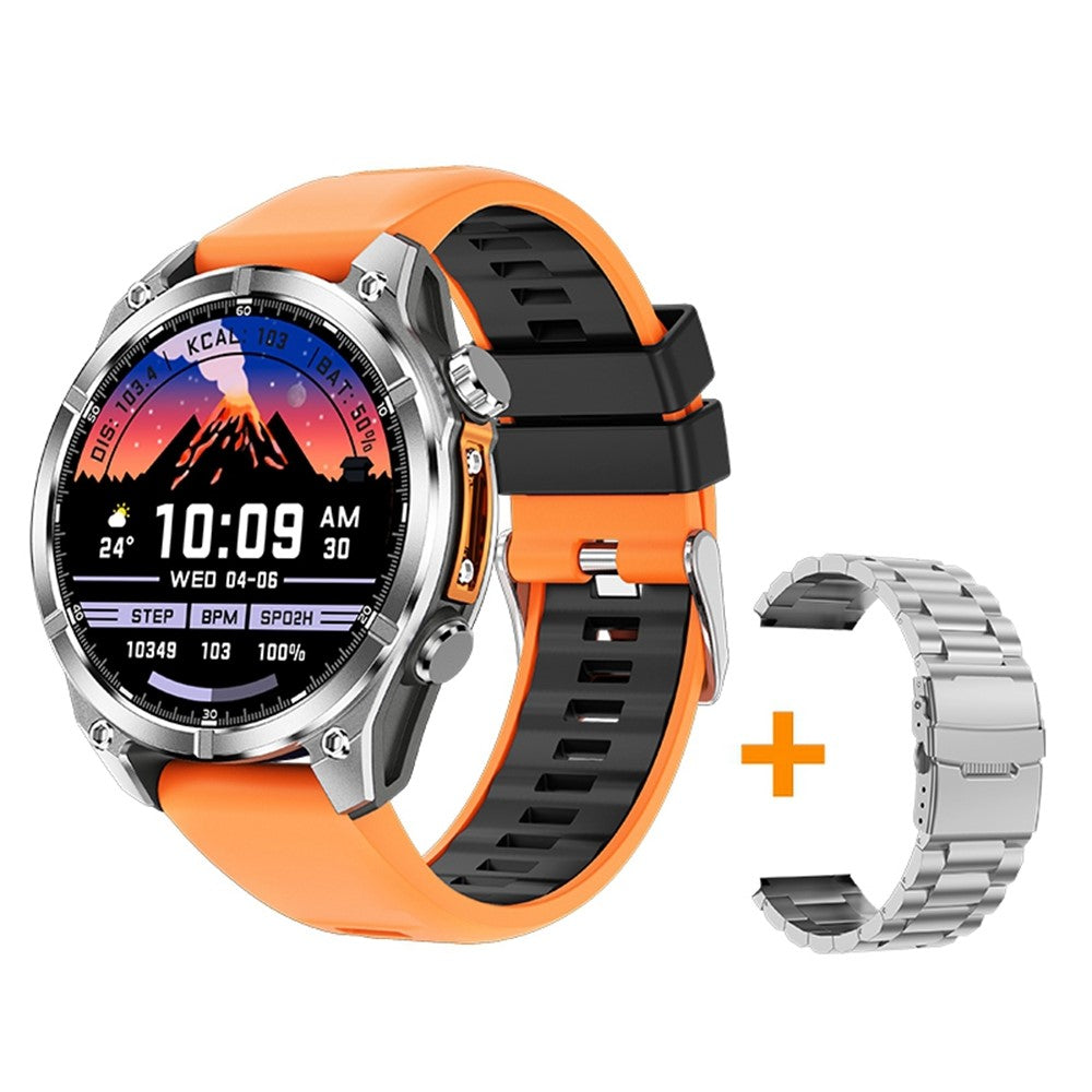 HD300 Smart Watch Bluetooth-compatible Call Wireless Charging Heart Rate Blood Pressure SpO2 3ATM Waterproof Watch with Dual Strap