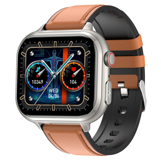 TK17 Leather Strap 1.91 Inch Smart Watch Bluetooth-compatible Call ECG Health Monitor Waterproof Sports Pedometer Watch