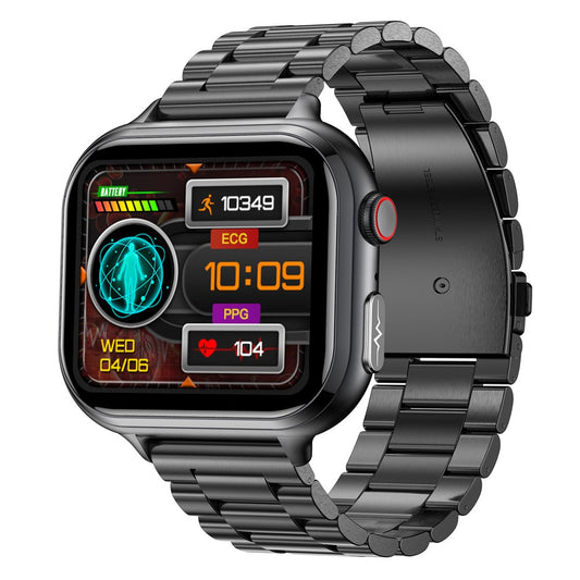TK17 Steel Strap 1.91 Inch Smart Watch Bluetooth-compatible Call ECG Health Monitor Waterproof Sports Pedometer Watch