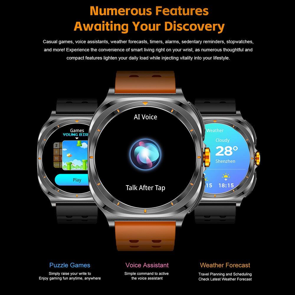 GT98 2 in 1 TWS Earphones 1.53 Inch HD Round Screen Waterproof Sport Smartwatch
