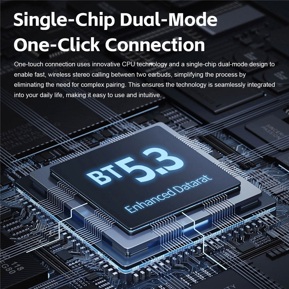 GT97 2 in 1 Bluetooth-compatible TWS Earphones 1.53 Inch Round Screen Heart Rate Monitor Smart Watch