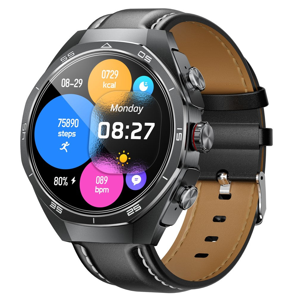 GT97 2 in 1 Bluetooth-compatible TWS Earphones 1.53 Inch Round Screen Heart Rate Monitor Smart Watch