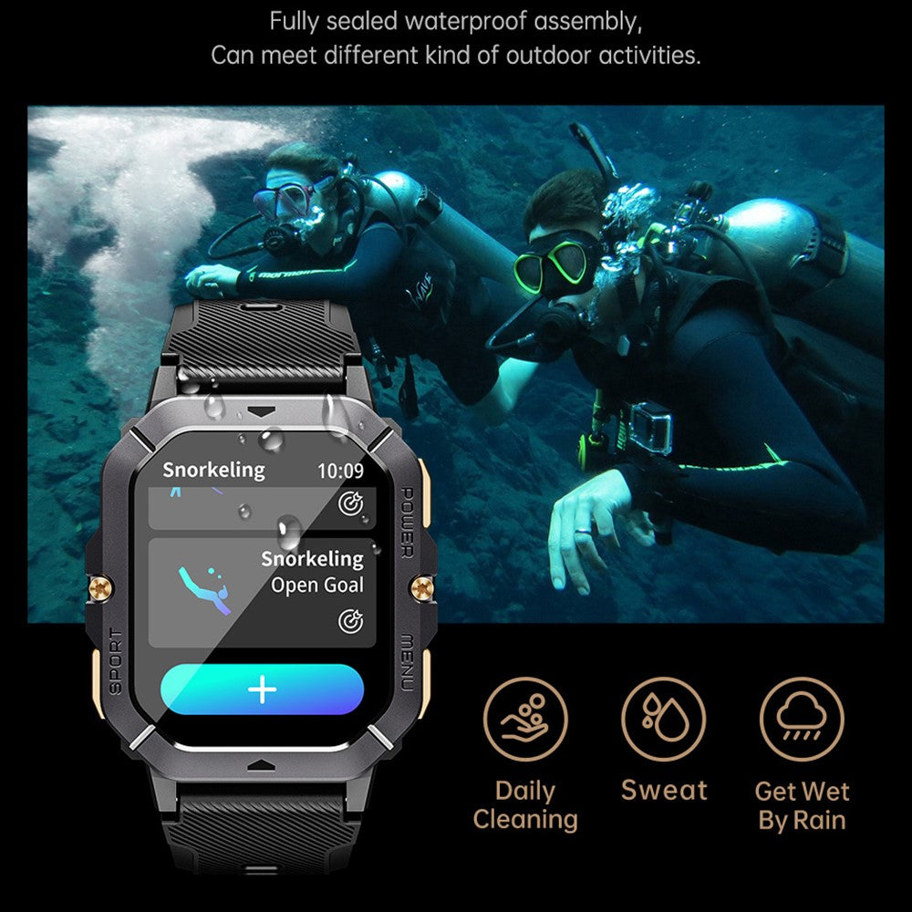 C28 2.02 Inch TFT Screen Outdoor Multifunction Sports Tracker Heart Rate Monitoring Smart Watch