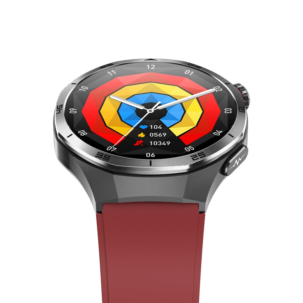ET456 Silicone Strap 1.56 Inch Round AMOLED Screen Smart Watch Bluetooth-Compatible Call ECG Health Monitor Sports Watch
