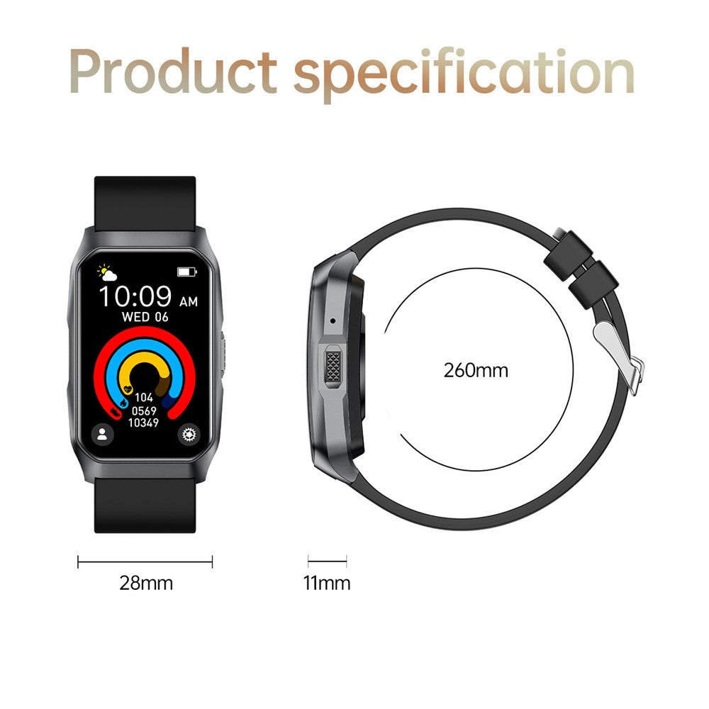 T69 Smart Wristband Fitness Tracker Curved Screen Bluetooth-Compatible Call Health Monitor Sports Bracelet